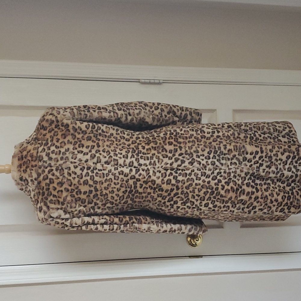 Leopard Rabbit Fur Coat - Picture 6 of 8